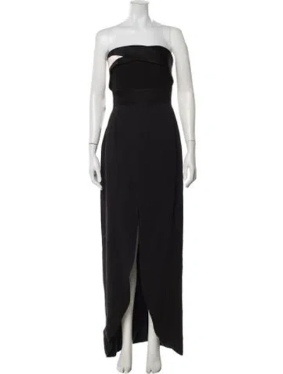 Pre-owned Prabal Gurung Strapless Long Dress In Black