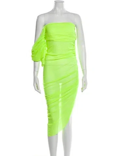 Pre-owned Prabal Gurung Strapless Long Dress In Green