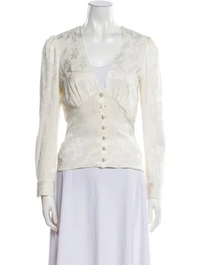 Pre-owned Prabal Gurung Striped Blazer In Neutral