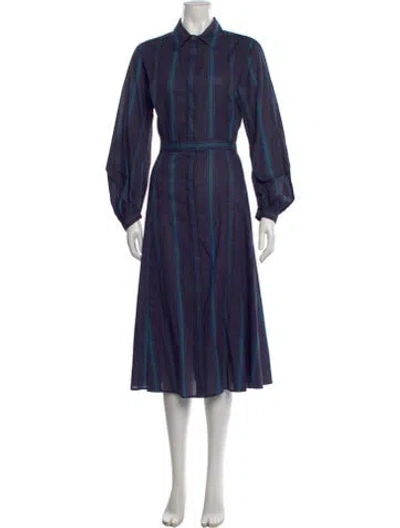 Pre-owned Prabal Gurung Striped Knee-length Dress In Blue
