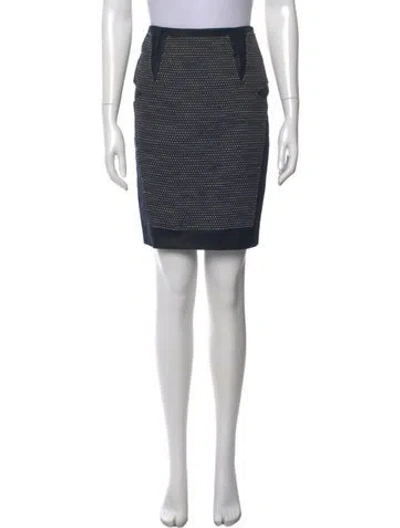 Pre-owned Prabal Gurung Striped Knee-length Skirt In Blue