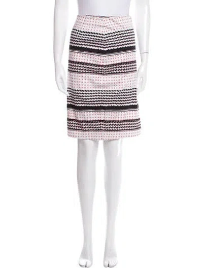 Pre-owned Prabal Gurung Striped Knee-length Skirt In White