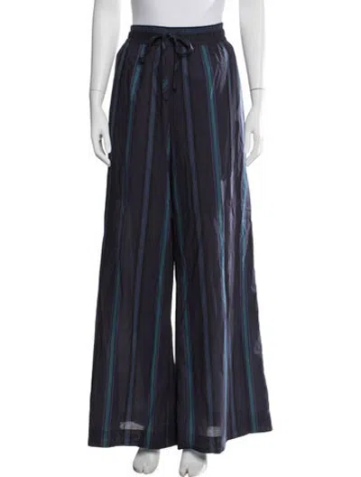 Pre-owned Prabal Gurung Striped Sweatpants In Blue