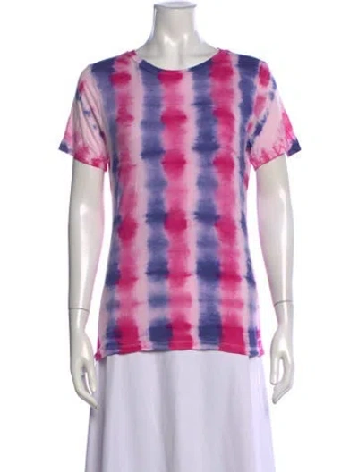 Pre-owned Prabal Gurung Tie-dye Print Crew Neck T-shirt In Pink