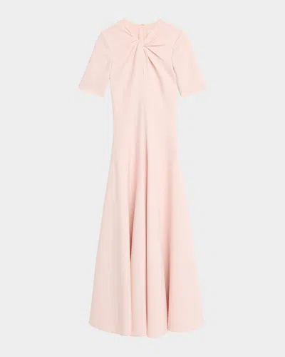 Prabal Gurung Twist-neck Keyhole A-line Midi Dress In Multi