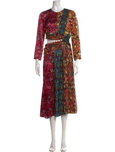 Pre-owned Prabal Gurung Vintage Midi Length Dress In Pink