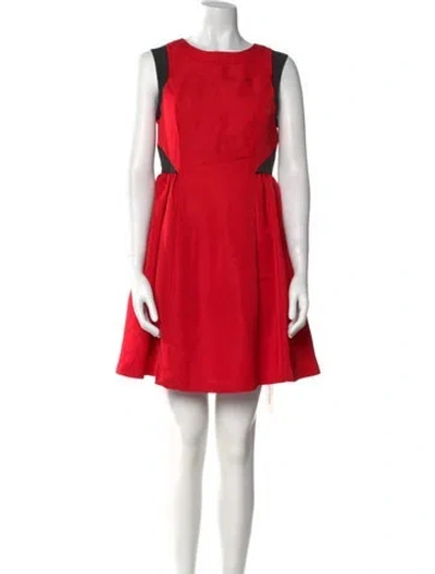 Pre-owned Prabal Gurung Vintage Mini Dress In Red