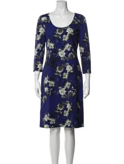 Pre-owned Prabal Gurung Virgin Wool Knee-length Dress In Blue/grey