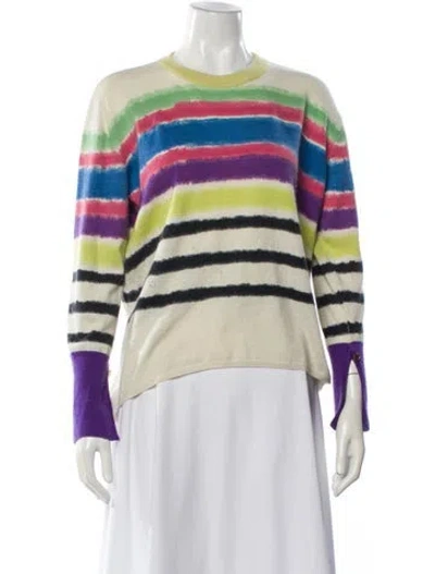 Pre-owned Prabal Gurung Virgin Wool Striped Sweater In Multi