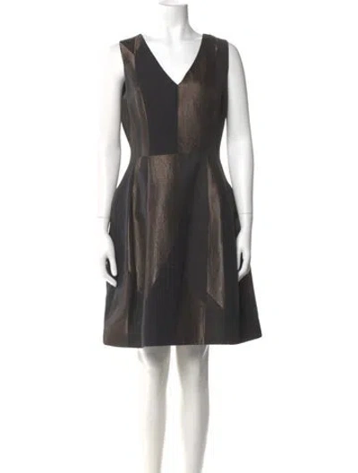 Pre-owned Prabal Gurung V-neck Knee-length Dress In Multi