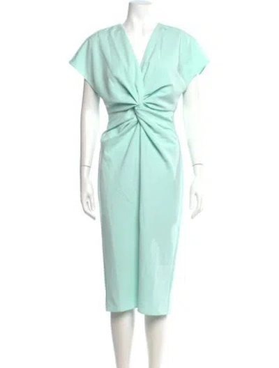 Pre-owned Prabal Gurung V-neck Knee-length Dress W/ Tags In Green