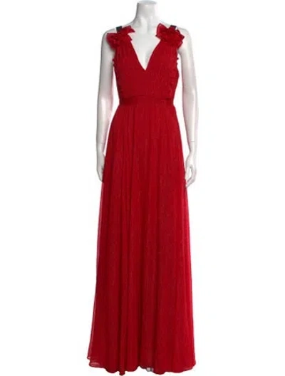 Pre-owned Prabal Gurung V-neck Long Dress