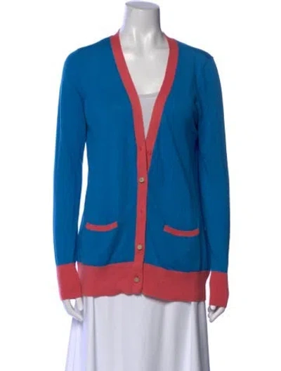 Pre-owned Prabal Gurung V-neck Sweater In Blue