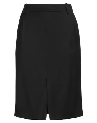 Prabal Gurung Woman Midi Skirt Black Size 10 Viscose, Virgin Wool, Polyamide, Elastane