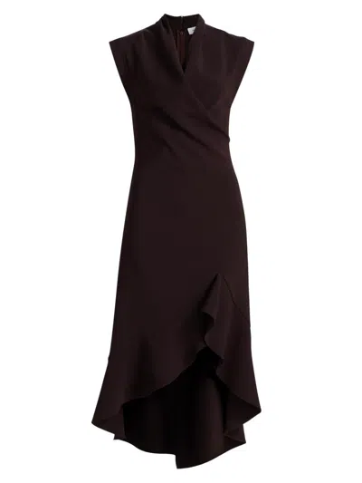 Prabal Gurung Women's Angie Wrap-front Midi-dress In Brown