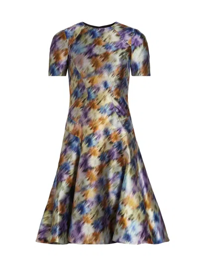 Prabal Gurung Women's Blurred Floral Seamed Cocktail Dress In Multi