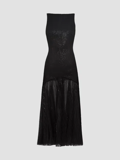 Prabal Gurung Women's Boatneck Circle-hem Midi Dress In Black