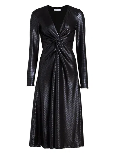 Prabal Gurung Women's Embellished Twist-front Midi-dress In Black