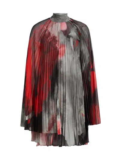 Prabal Gurung Women's Floral Plissé Silk-blend Dress In Multi