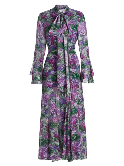 Prabal Gurung Women's Floral Sash Midi Shirtdress In Multi