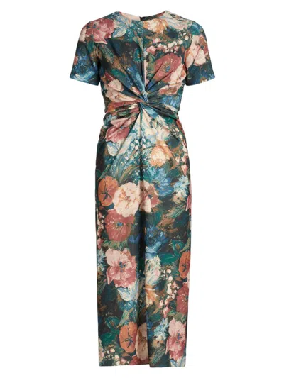 Prabal Gurung Women's Floral Twist-front Cocktail Dress