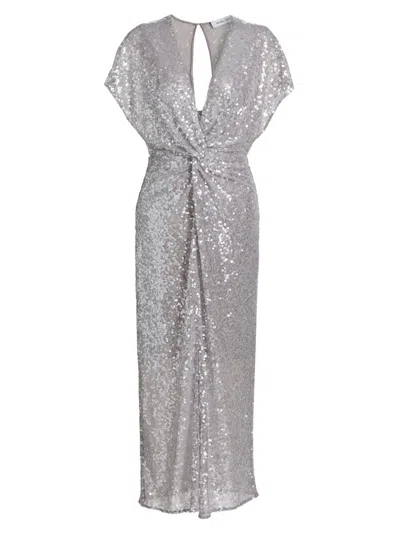 Prabal Gurung Women's Jackie Sequin Midi Dress In Gray