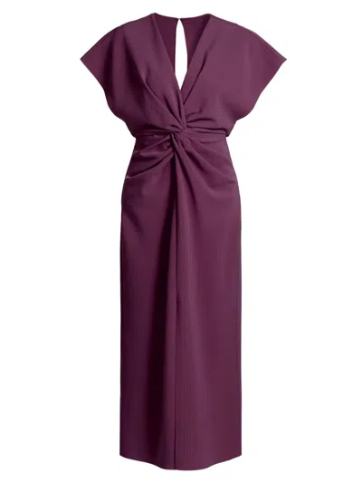 Prabal Gurung Women's Jackie Twist Front Midi-dress In Purple