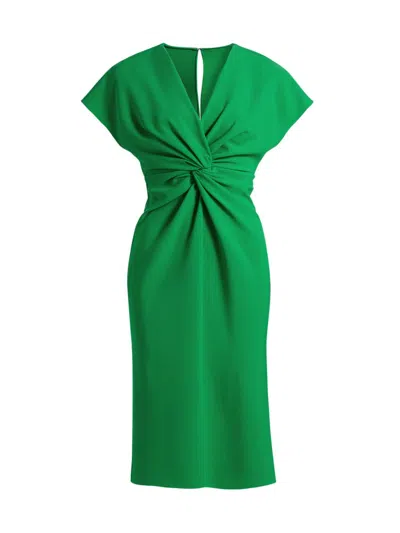 Prabal Gurung Women's Jackie Twist-front Knee-length Dress In Green