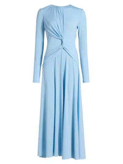 Prabal Gurung Women's Jersey Twist-front Cocktail Dress In Blue