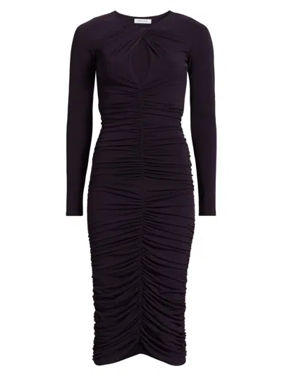 Prabal Gurung Women's Keyhole Ruched Sheath Dress In Purple