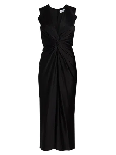 Prabal Gurung Women's Lily Twist Front Midi-dress In Black