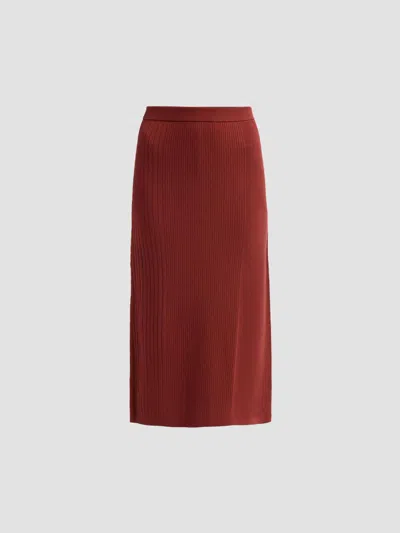 Prabal Gurung Women's Rib Knit Midi Skirt In Animal Print