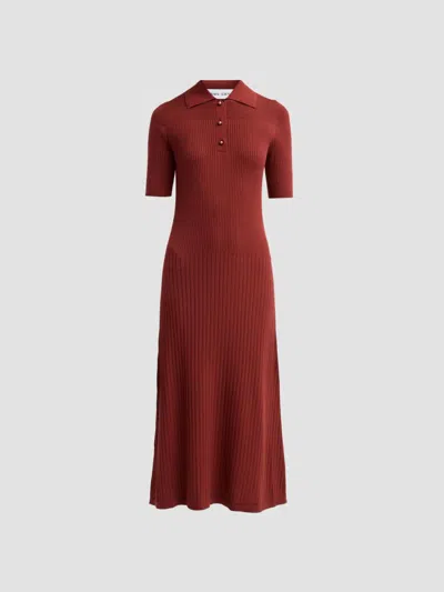 Prabal Gurung Women's Rib-knit Midi Dress In Brown