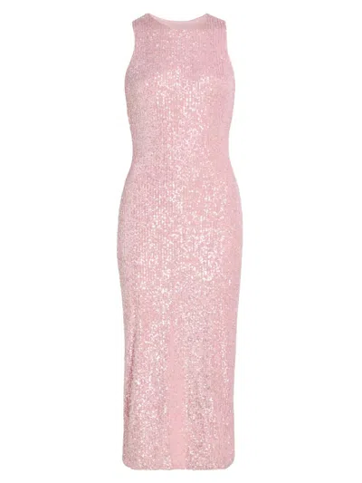 Prabal Gurung Women's Sequined Sleeveless Cocktail Dress In Pink