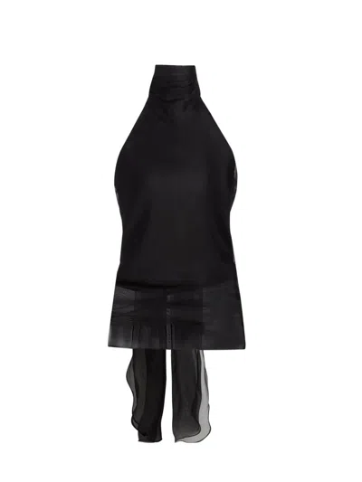 Prabal Gurung Women's Silk Organza Halter Top In Black
