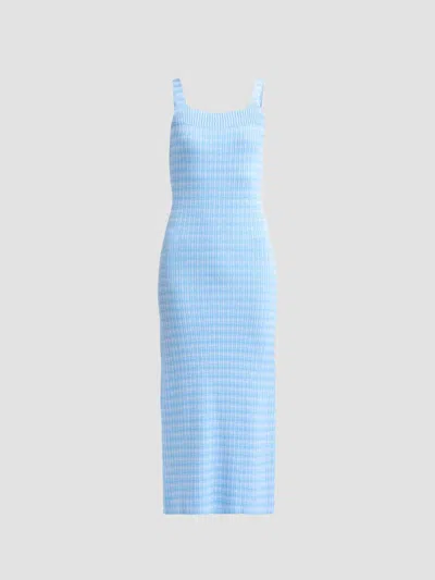 Prabal Gurung Women's Squareneck Tank Midi Dress In Blue