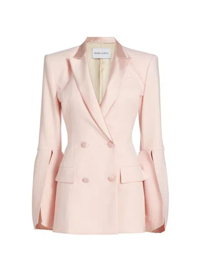 Prabal Gurung Women's Stretch Crepe Tuxedo Jacket In Pink