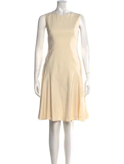 Pre-owned Prabal Gurung Wool Knee-length Dress In Neutral
