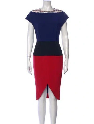 Pre-owned Prabal Gurung Wool Knee-length Dress In Red