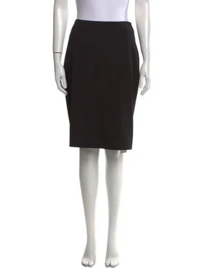 Pre-owned Prabal Gurung Wool Knee-length Skirt In Black