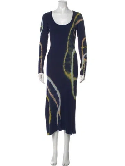Pre-owned Prabal Gurung Wool Long Dress In Blue