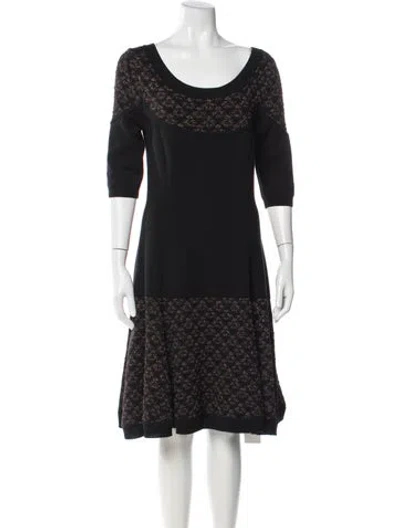 Pre-owned Prabal Gurung Wool Midi Length Dress In Black