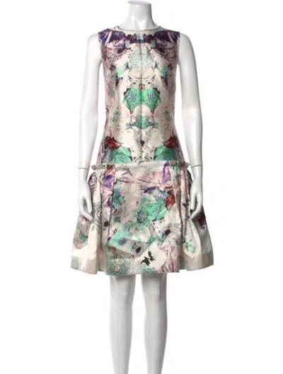 Pre-owned Prabal Gurung Wool Mini Dress In Purple