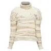 Prabal Gurung Wool Silk Blend Ethnic Crochet Sweater In Gray