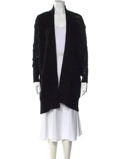 Pre-owned Prabal Gurung Wool V-neck Sweater In Black