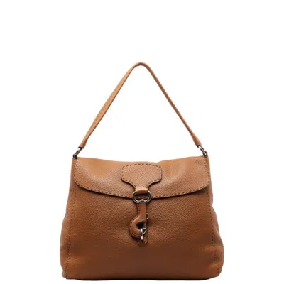 Prada - Leather Shoulder Bag () In Brown