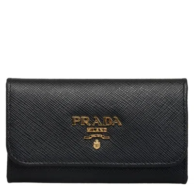 Prada - Leather Wallet () In Gray