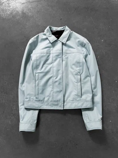 Pre-owned Prada 00's Cropped Teal Jacket In Black