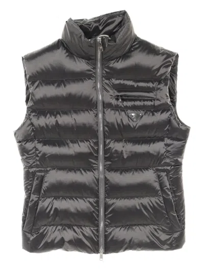 Pre-owned Prada 00's Padded Gilet In Black