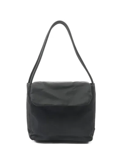 Pre-owned Prada 00s Triangle Shoulder Bag In Black